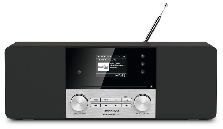 TechniSat DigitRadio 3 IR Bluetooth DAB, FM Radio (Schwarz, Silber) für 259,00 Euro