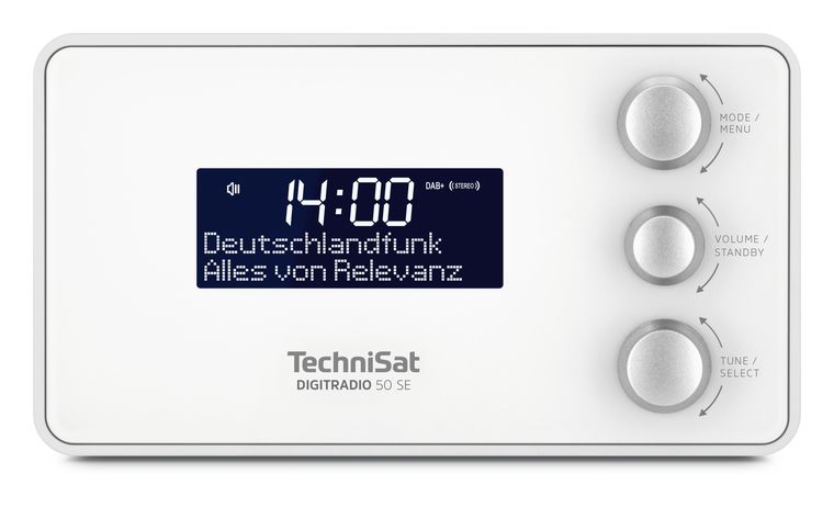 TechniSat DigitRadio 50SE DAB+, FM, VHF Persönlich Radio (Weiß) für 49,99 Euro