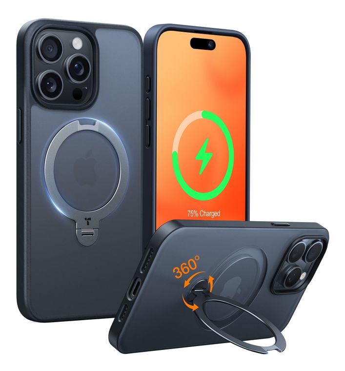 Torras Ostand Q3 Spin Cover für Apple iPhone 14 Pro  (Schwarz) f&uuml;r 29,99 Euro