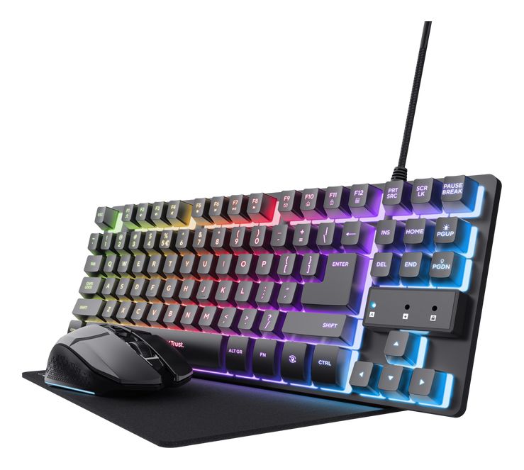 Trust GXT794 LED Gaming Tastatur USB  (Schwarz) f&uuml;r 39,99 Euro