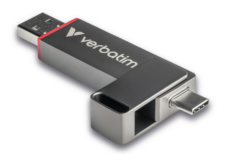 Verbatim Dual QuickStick USB Type-A / USB Type-C Stick 256 GB  (Grau) f&uuml;r 56,49 Euro