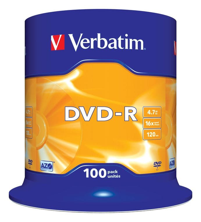 Verbatim DVD-R Matt Silver für 36,99 Euro