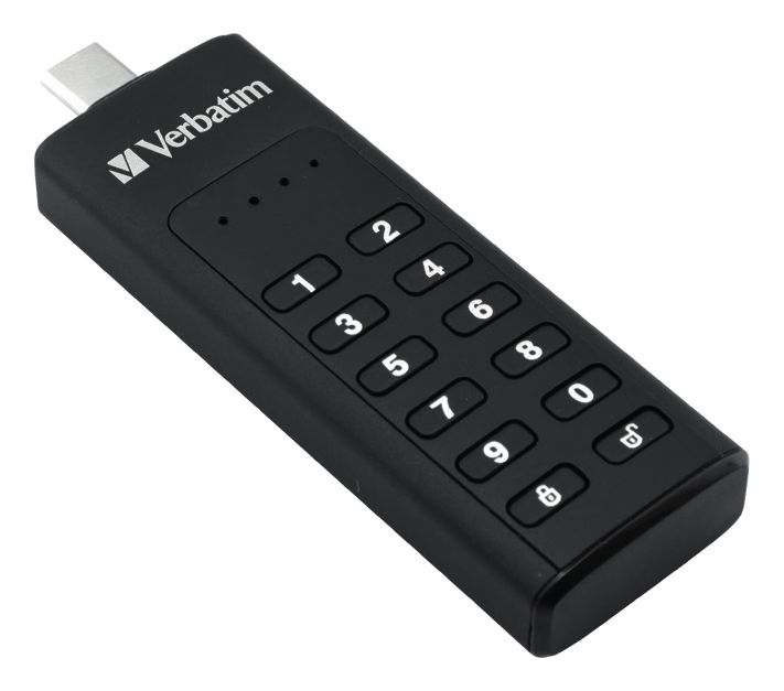 Verbatim Keypad Secure USB Typ-C Stick 32 GB  (Schwarz) f&uuml;r 47,49 Euro
