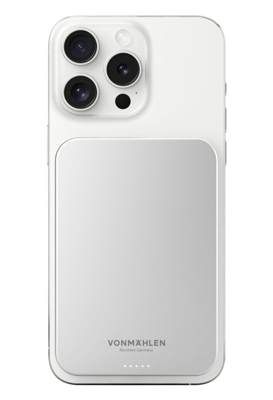 Vonmählen Evergreen Mag Magnetic 5000 mAh Powerbank USB Typ-C Kabelloses Laden  (Weiß) f&uuml;r 45,94 Euro