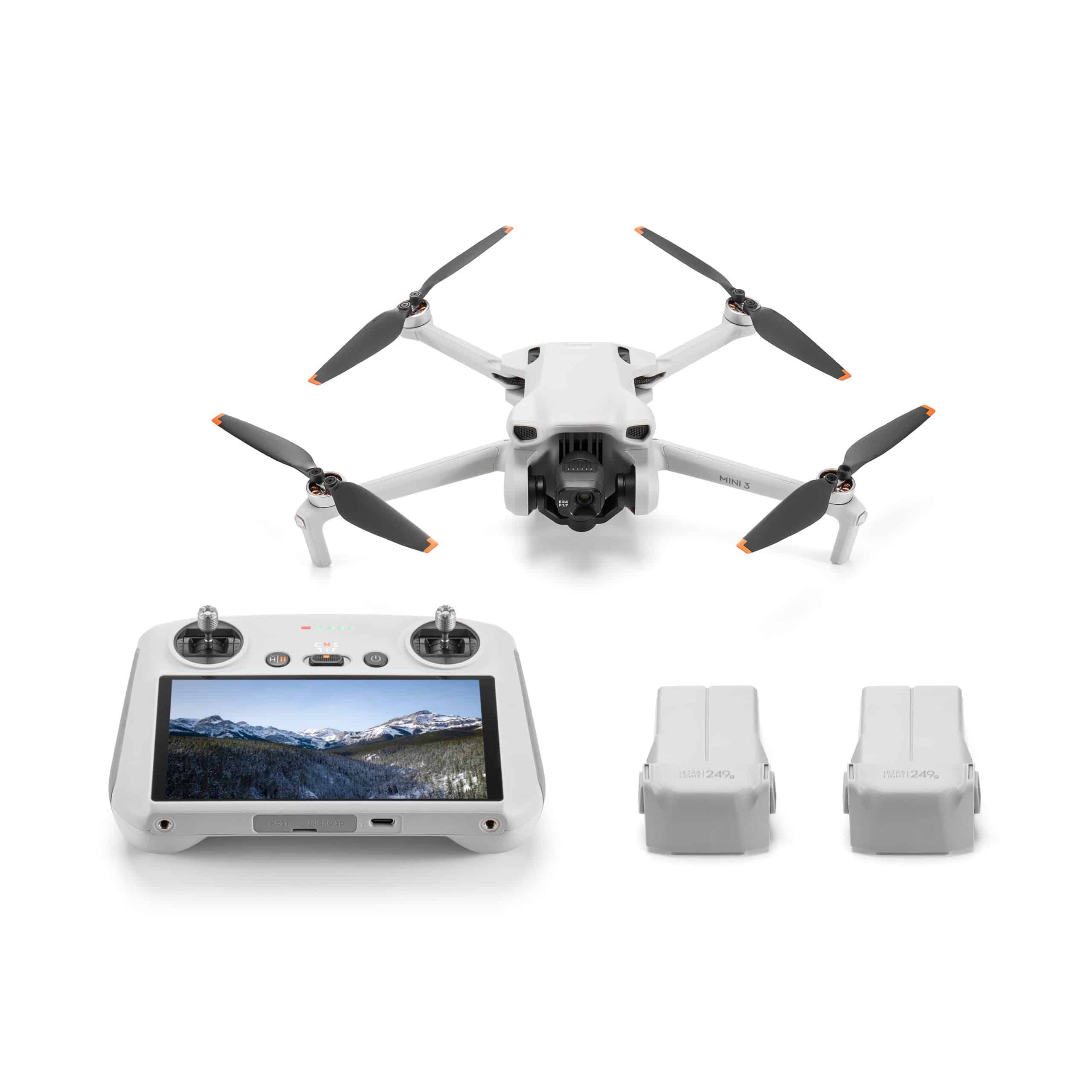 Mini 3 Fly More Combo & RC 4000 x 3000 Pixel Quadrocopter Multicopter/Drohne (Grau)