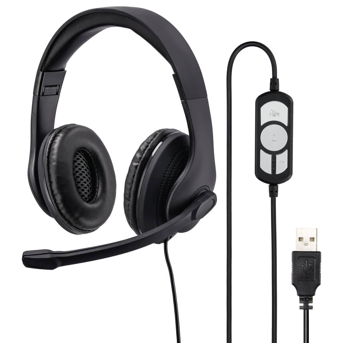 139924 HS-USB300 Over Ear Kopfhörer Kabelgebunden (Schwarz)