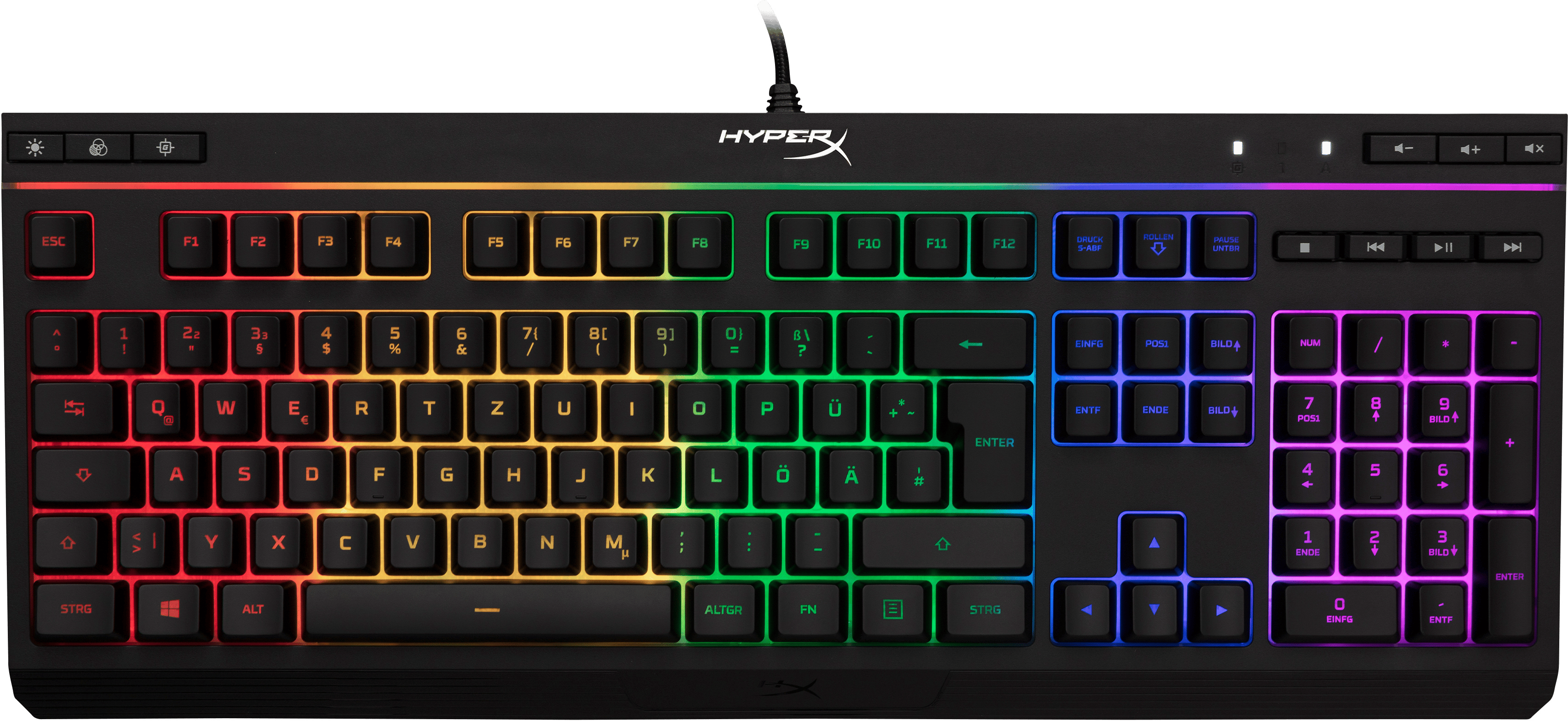 Image of HyperX Alloy Core RGB (DE-Layout) RGB-LED Gaming Tastatur (Schwarz) (Schwarz) (Versandkostenfrei)