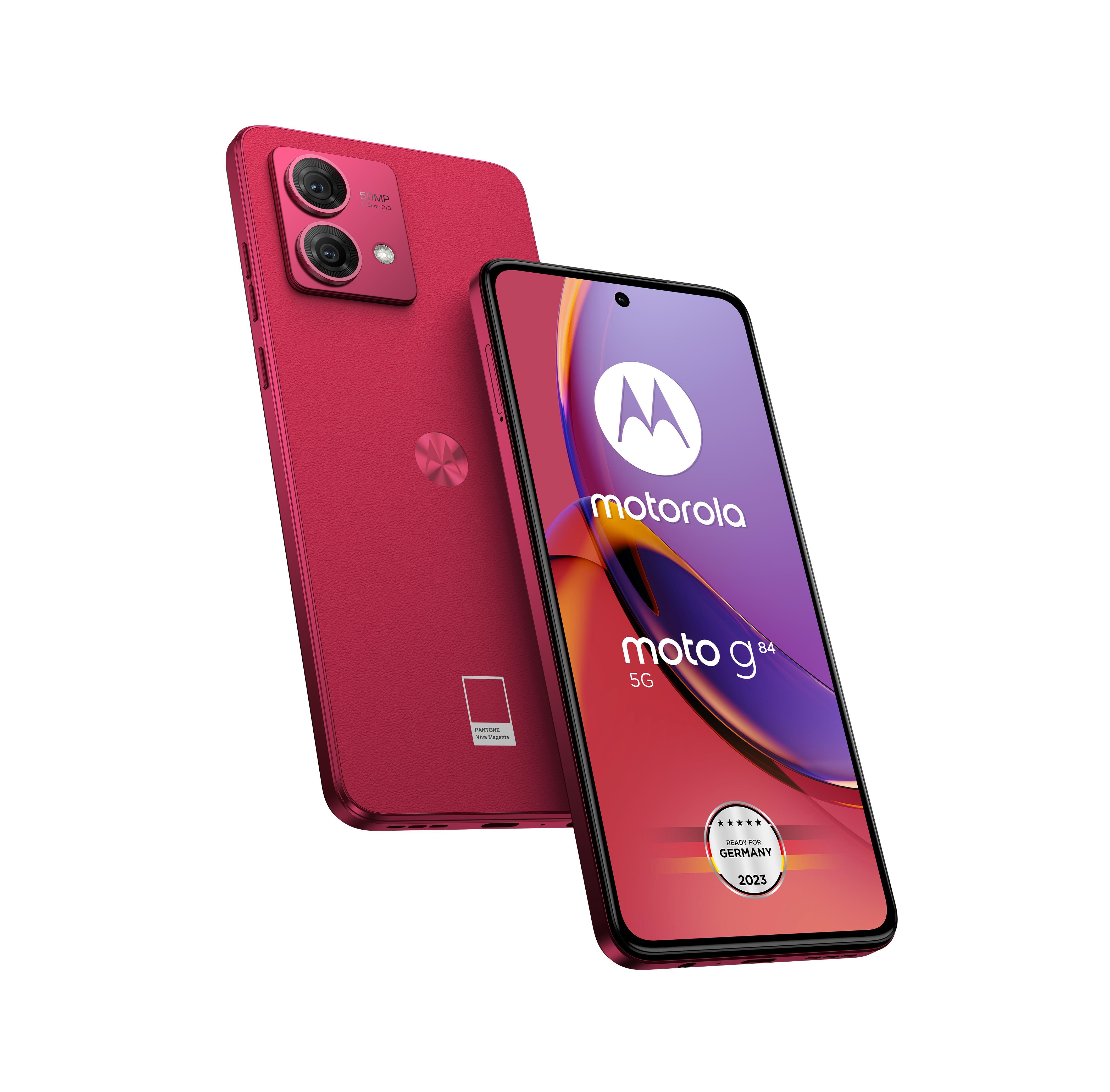 Motorola Moto g84 5G Smartphone 16,6 cm (6.5 Zoll) 256 GB 2,2 GHz Android 50  MP Dual Kamera Dual Sim (Viva Magenta) von expert Technomarkt