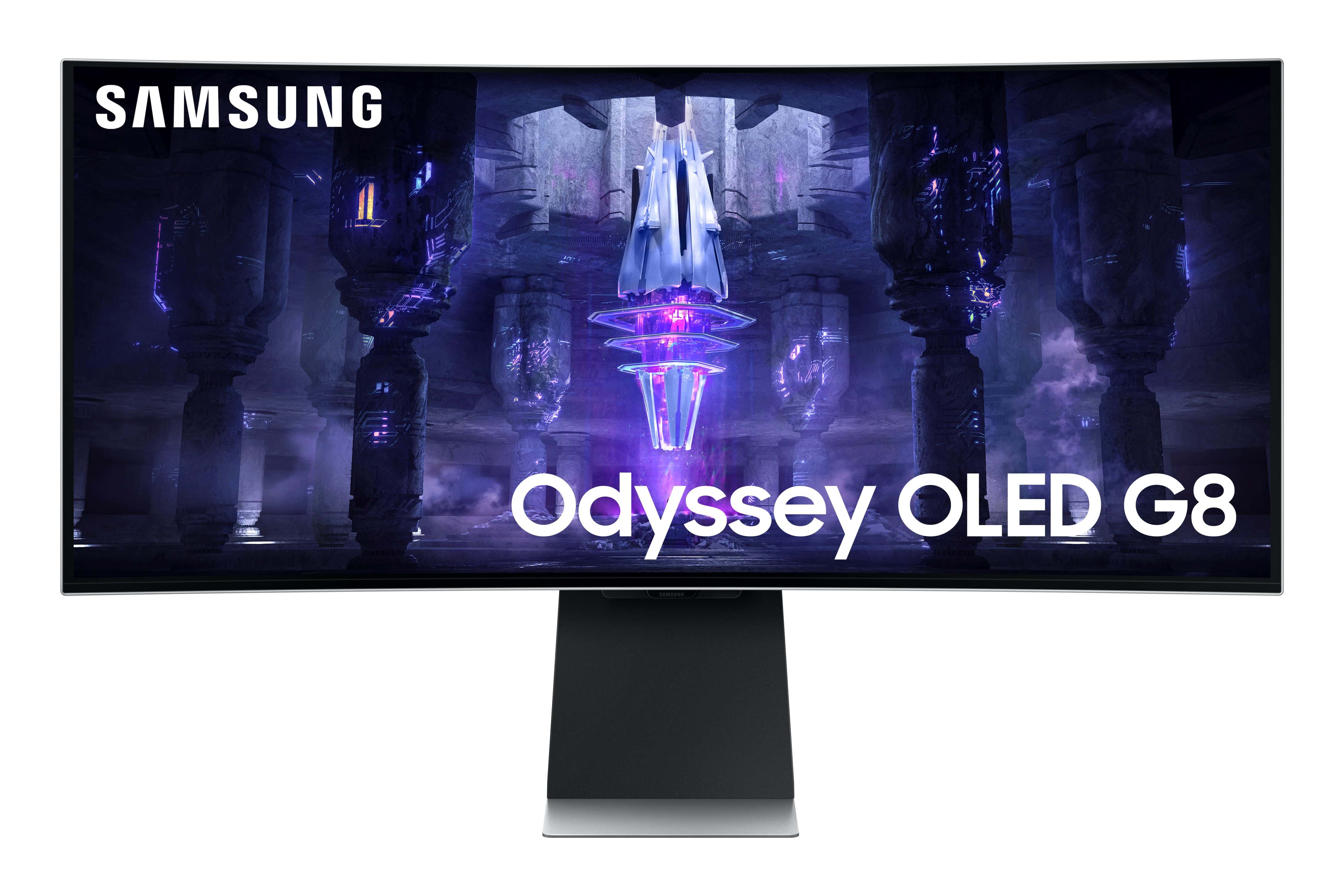 Image of Odyssey G8 G85SB Quad HD Monitor 86,4 cm (34 Zoll) EEK: G 21:9 0,03 ms 250 cd/m² (Silber) (Silber)