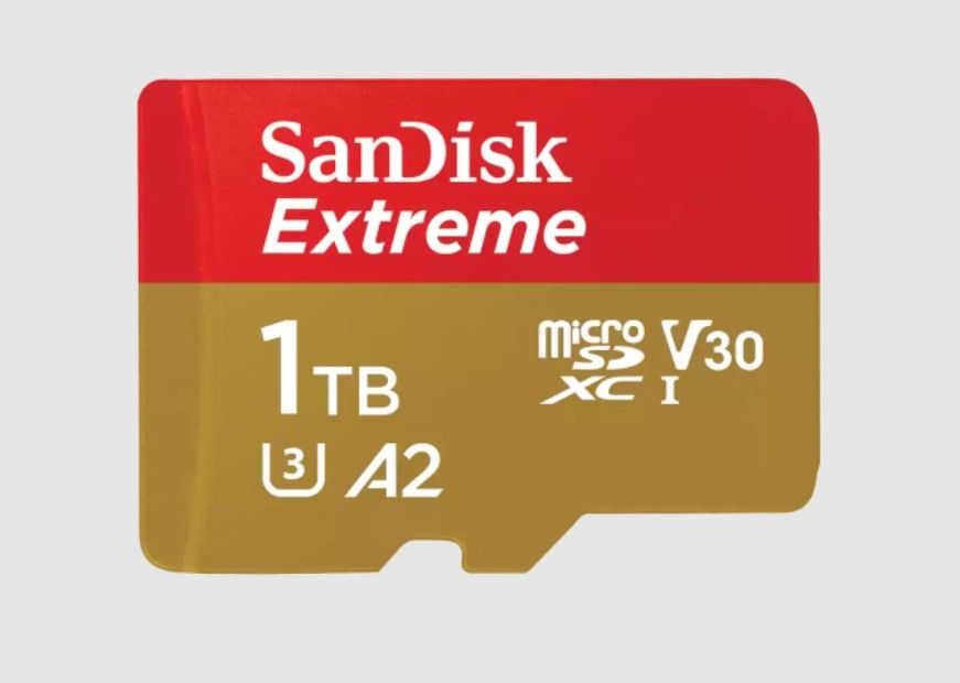 Image of Extreme A2 MicroSDXC Speicherkarte 1,02 TB Class 1 (U1) Klasse 3 (Gold, Rot)