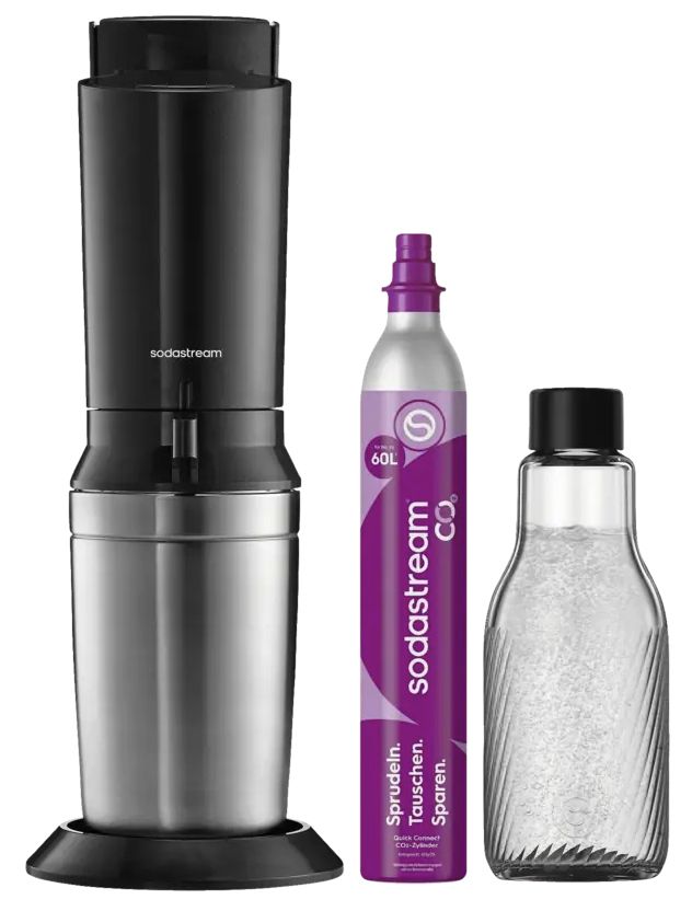 SodaStream Crystal 3.0 Wassersprudler (Schwarz, Edelstahl)