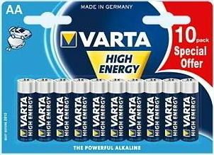 10 x Varta HighEnergy 4912 4,5V Flachbatterie MHD 2021-3RL12 Alkaline