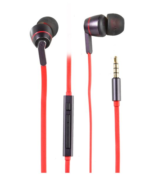 Aircoustic HighQ Music In-Ear Kopfhörer Kabelgebunden (Schwarz, Rot)