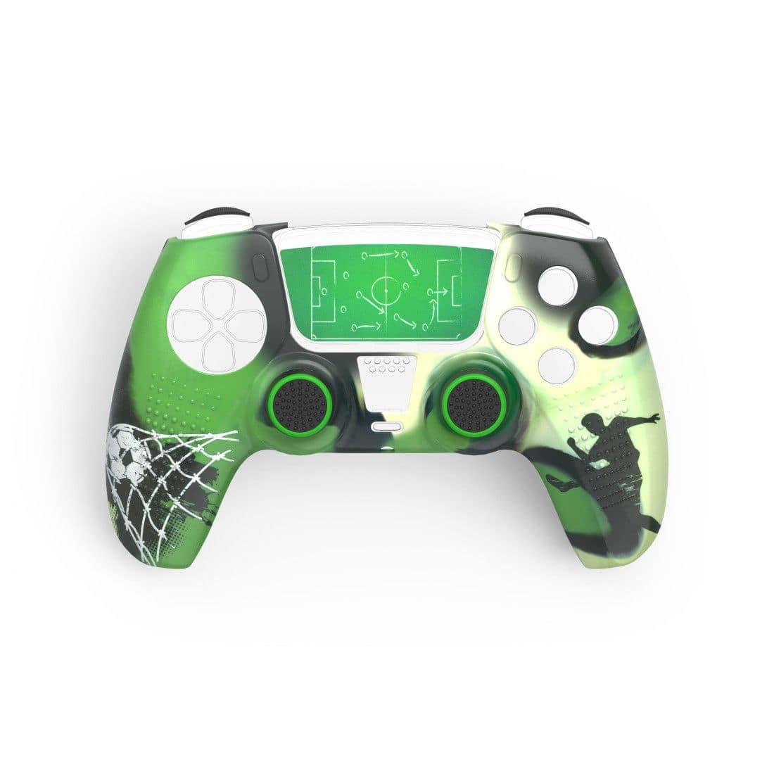 Soccer 054459 von Technomarkt Hama expert (Schwarz, 6in1-Zubehör-Set Weiß) Grün, für PlayStation 5