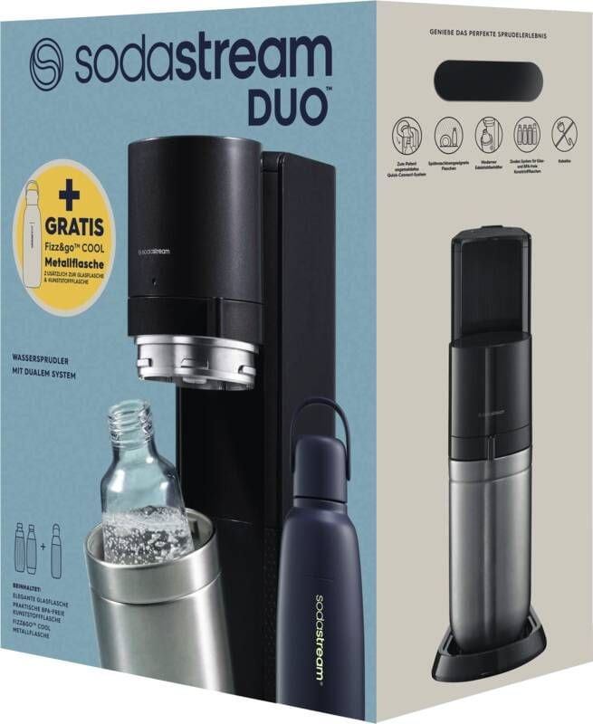 SodaStream Duo Allround Pack Wassersprudler (Schwarz, Edelstahl)