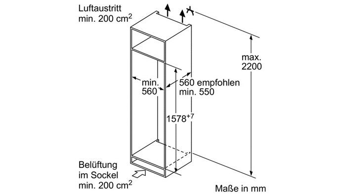 Siemens Ki72lad30 Einbau Kuhlschrank 214 34l A 196kwh Jahr 158cm Flachscharnier Von Expert Technomarkt