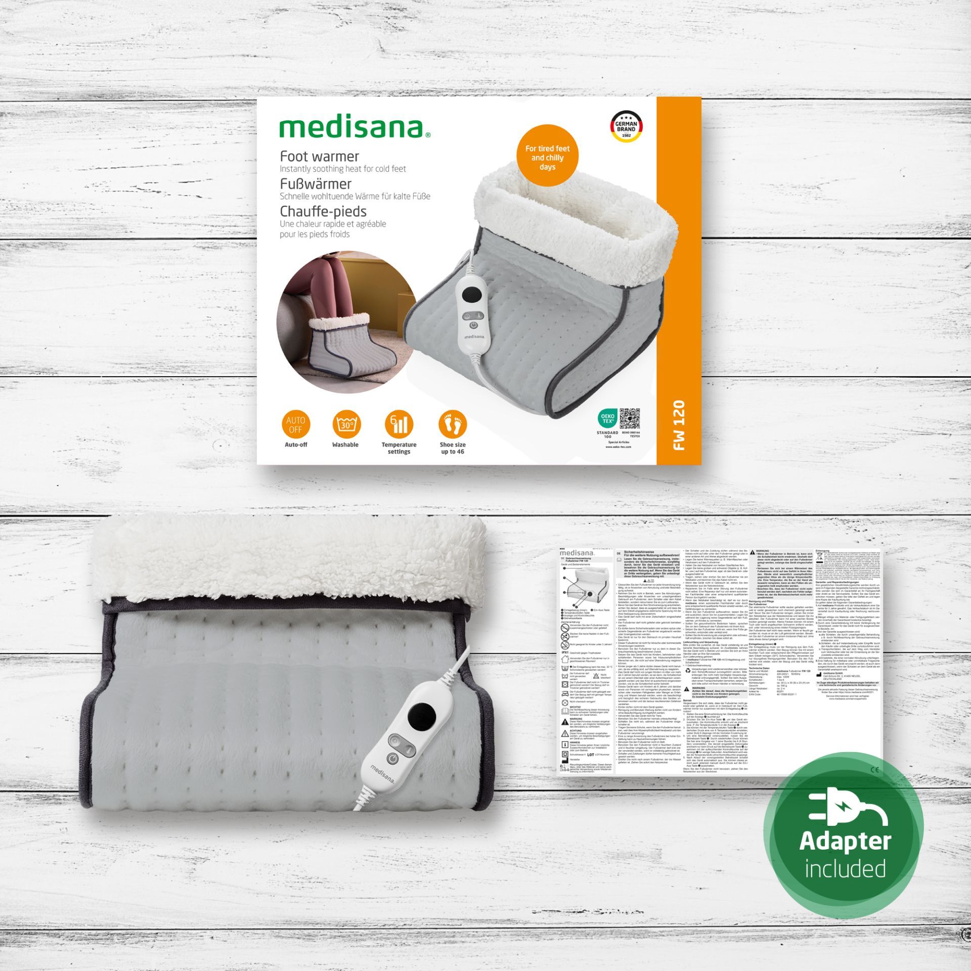 Medisana FW120 Fußwärmer 100 W (Grau)