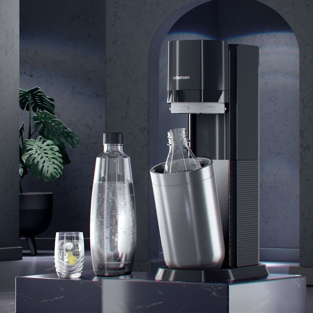 SodaStream Duo Wassersprudler (Schwarz, Edelstahl)