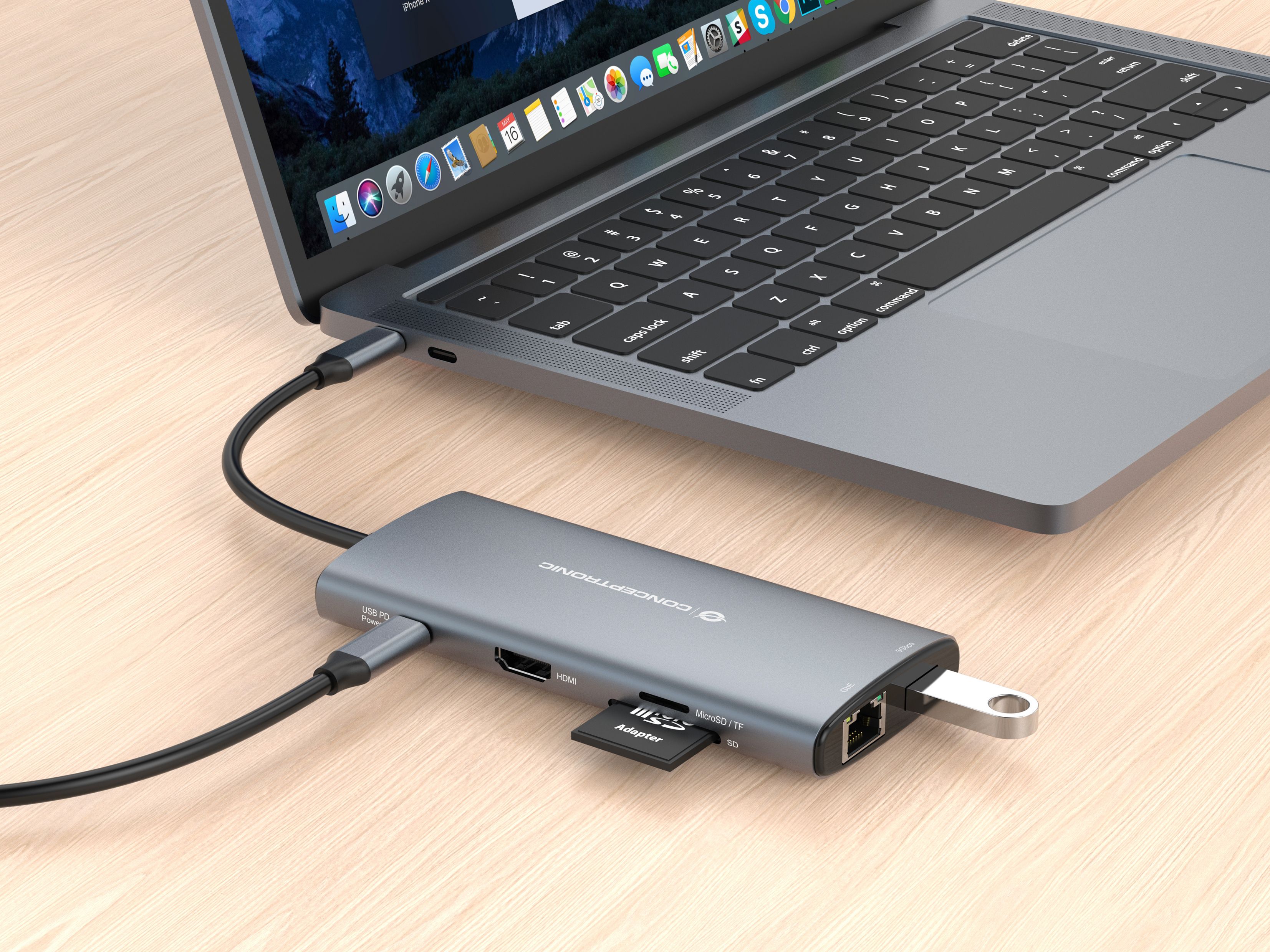 Convierte Tu Laptop En Una Estación De Trabajo Total: CONCEPTRONIC Docking Station 10 En 1 Con 4K Y Carga De 100W